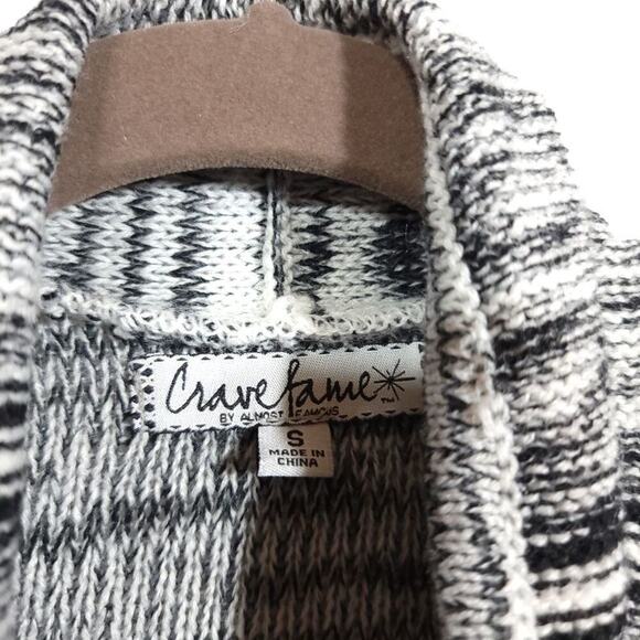 Crave Fame CardiganSweater Almost Famous Juniors Knit Waterfall Long Sleeve Sma  - Picture 6 of 12